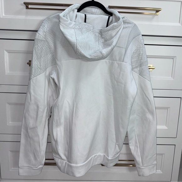 AUTHENTIC White NIKE THERMA DRY GRID GRAPHIC HOODIE Men’s Medium - Picture 6 of 9